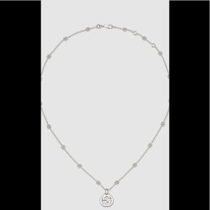 Gucci G Interlocking Silver Necklace
